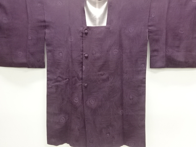 JAPANESE MICHIYUKI COAT / WOVEN PEACOCK FEATHERS